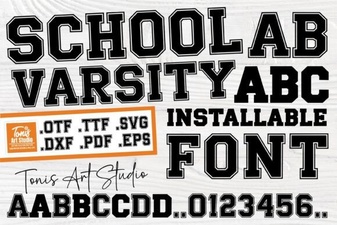 Varsity Font Design & School Spirit Projects