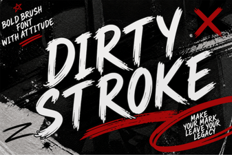 Dirty Stroke Fonts for Bold Graphic Design Projects