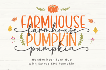 Farmhouse Pumpkin Fonts for Fall Projects & Designs